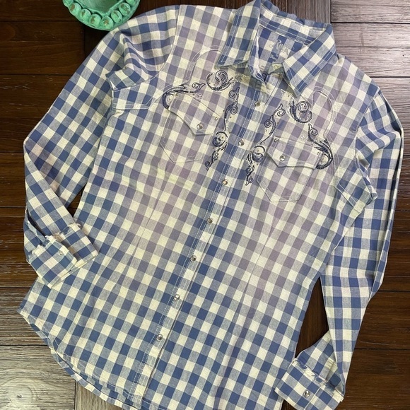 Wrangler Tops - Rock 47 by Wrangler Western Button Down Shirt